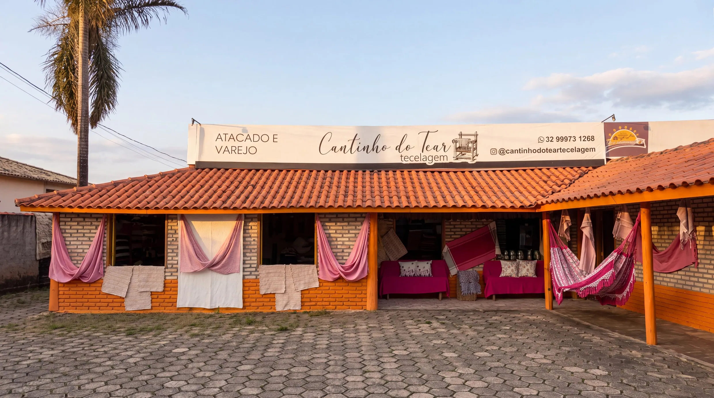 Fachada da loja Cantinho do Tear